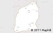 Classic Style Simple Map of Mecuburi, cropped outside