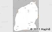 Gray Simple Map of Mecuburi, cropped outside