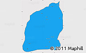 Political Simple Map of Mecuburi, cropped outside