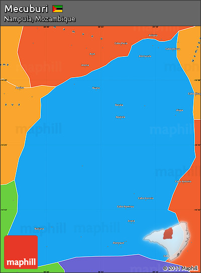 Political Simple Map of Mecuburi