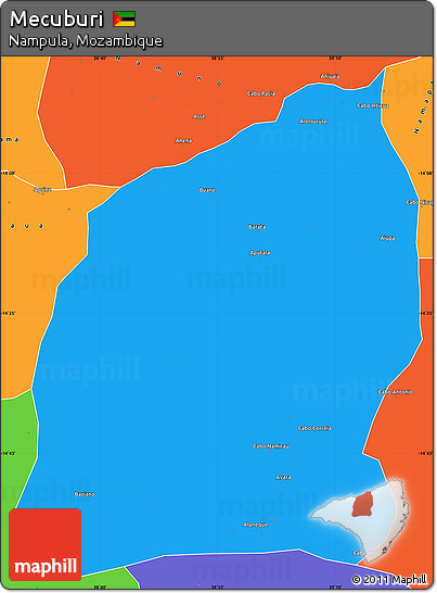 Political Simple Map of Mecuburi