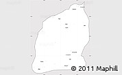 Silver Style Simple Map of Mecuburi, cropped outside