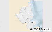 Classic Style 3D Map of Memba, single color outside