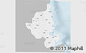 Gray 3D Map of Memba, single color outside
