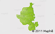 Physical 3D Map of Memba, cropped outside