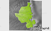 Physical 3D Map of Memba, darken, desaturated