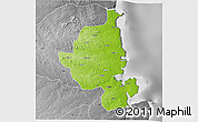 Physical 3D Map of Memba, desaturated