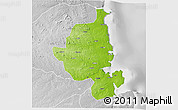Physical 3D Map of Memba, lighten, desaturated