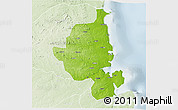 Physical 3D Map of Memba, lighten