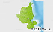 Physical 3D Map of Memba, single color outside