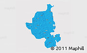 Political 3D Map of Memba, cropped outside