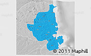 Political 3D Map of Memba, lighten, desaturated