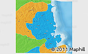 Political 3D Map of Memba