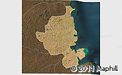 Satellite 3D Map of Memba, darken