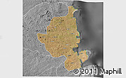 Satellite 3D Map of Memba, desaturated