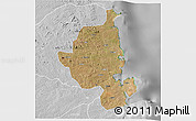 Satellite 3D Map of Memba, lighten, desaturated