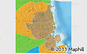 Satellite 3D Map of Memba, political outside