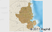 Satellite 3D Map of Memba, shaded relief outside