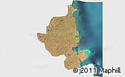 Satellite 3D Map of Memba, single color outside