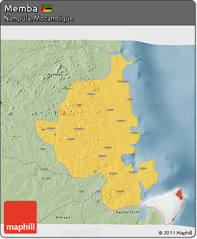 Savanna Style 3D Map of Memba