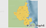 Savanna Style 3D Map of Memba, single color outside