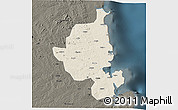 Shaded Relief 3D Map of Memba, darken