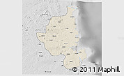Shaded Relief 3D Map of Memba, desaturated