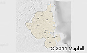 Shaded Relief 3D Map of Memba, lighten, desaturated