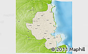 Shaded Relief 3D Map of Memba, physical outside