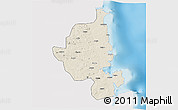 Shaded Relief 3D Map of Memba, single color outside