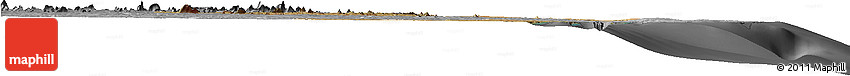 Satellite Horizon Map of Memba, desaturated
