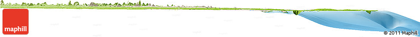 Shaded Relief Horizon Map of Memba, physical outside