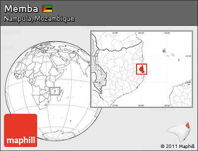 Blank Location Map of Memba