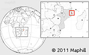 Blank Location Map of Memba, highlighted country, within the entire country