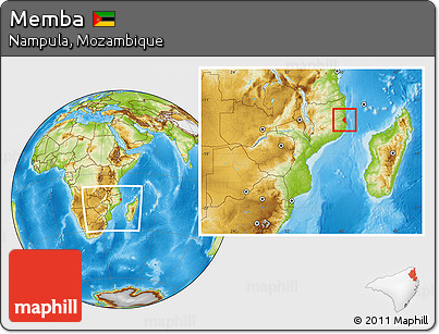 Physical Location Map of Memba, within the entire country