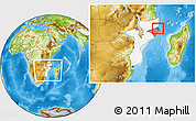 Physical Location Map of Memba, highlighted country, highlighted parent region, within the entire country