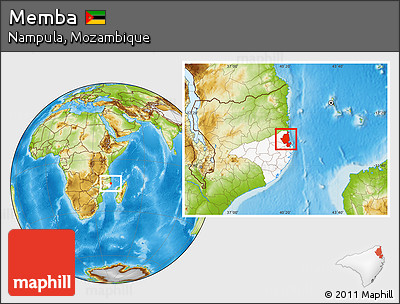 Physical Location Map of Memba, highlighted parent region