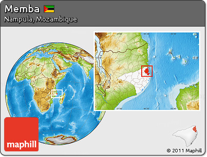 Physical Location Map of Memba, highlighted parent region