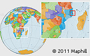 Political Location Map of Memba, within the entire country