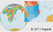 Political Location Map of Memba