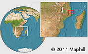 Satellite Location Map of Memba, within the entire country