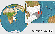 Satellite Location Map of Memba, highlighted country, highlighted parent region