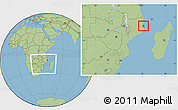 Savanna Style Location Map of Memba, within the entire country