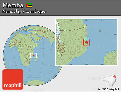 Savanna Style Location Map of Memba