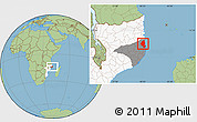 Savanna Style Location Map of Memba, highlighted country, highlighted parent region