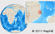 Shaded Relief Location Map of Memba