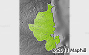 Physical Map of Memba, darken, desaturated