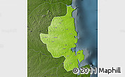 Physical Map of Memba, darken