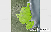 Physical Map of Memba, darken, semi-desaturated
