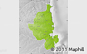 Physical Map of Memba, lighten, desaturated
